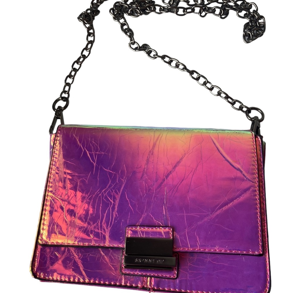 Skinny Dip crossbody bag - Pearlescent pink/purple/sunset.  New no tags